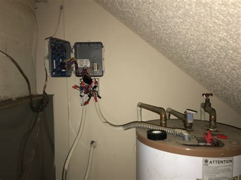 electric box with switch connected to water heater|electric water heater junction box.